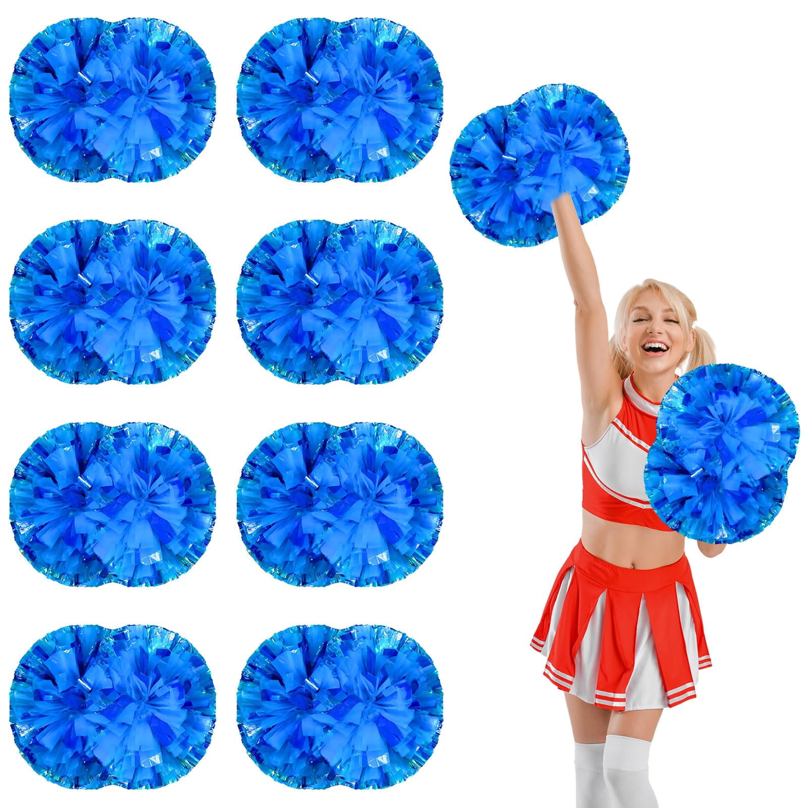 8 Pcscheerleading poms,pom poms Cheerleading with Handle Style Cheer Pom Pomsfor Dance, Matches