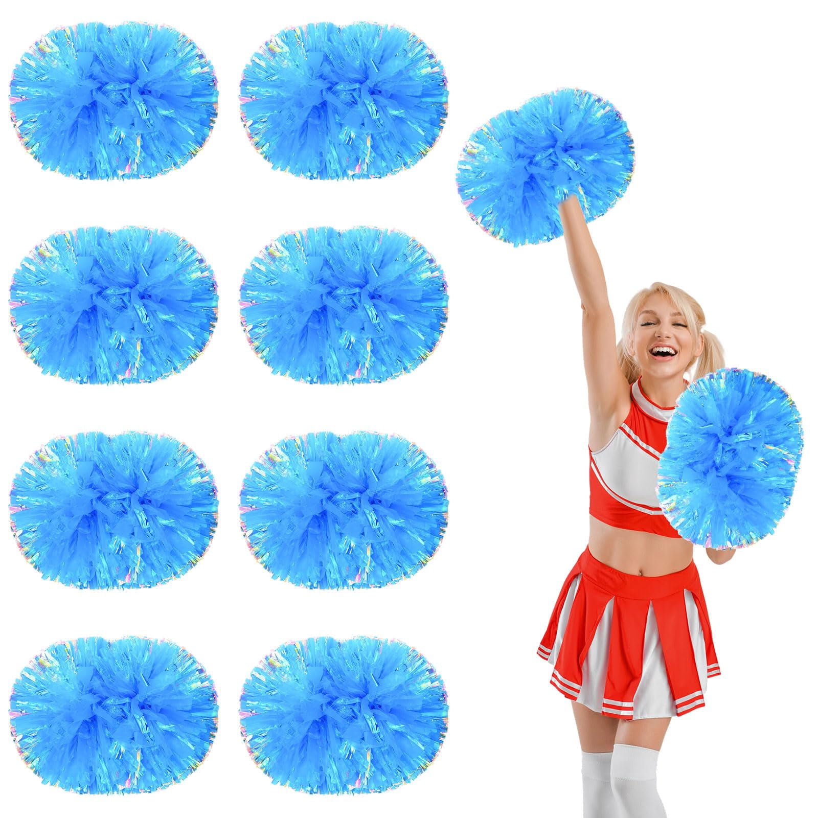 8 Pcscheerleading poms,pom poms Cheerleading with Handle Style Cheer Pom Pomsfor Dance, Matches