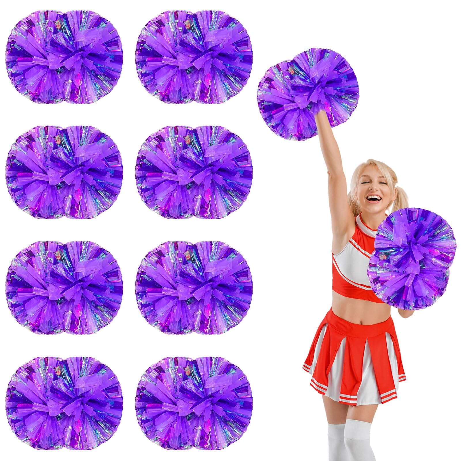 8 Pcscheerleading poms,pom poms Cheerleading with Handle Style Cheer Pom Pomsfor Dance, Matches