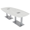 thumbnail image 1 of 8 Person Arc Boat Conference Table Square Metal Base Harmony Series, 1 of 7