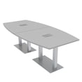 thumbnail image 1 of 8 Person Boat Conference Table with Metal Bases And Electrical Units, 1 of 8