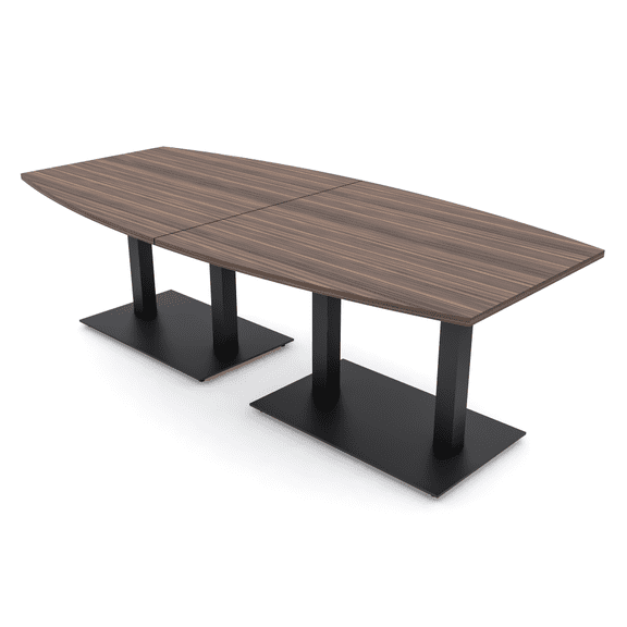 8 Person Boat Conference Table with Metal Bases And Electrical Units