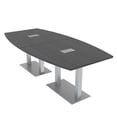 thumbnail image 1 of 8 Person Boat Conference Table with Metal Bases And Electrical Units, 1 of 8