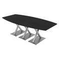 thumbnail image 1 of 8 Person Boat Shaped Conference Table with X Bases And Power Units, 1 of 4