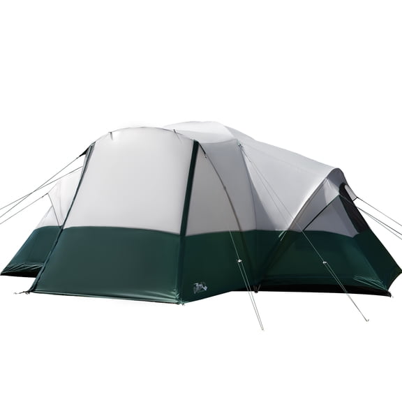 8 Person Large Family Camping Tent with Porch PU1000MM Waterproof Dome Tent for Outdoor Camping