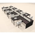 thumbnail image 1 of 8 Person Modern Metal Leg Office Workstation Desk Set, #OT-SUL-SPM119, 1 of 2