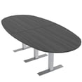 thumbnail image 1 of 8 Person Oval Conference Table Metal T Bases Harmony Series w/Electric, 1 of 6