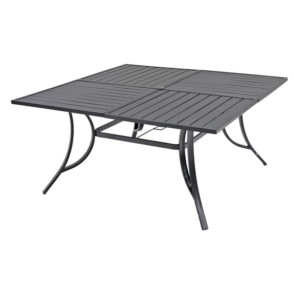 8-Person Patio Dining Table for Outdoor Garden Poolside Lawn