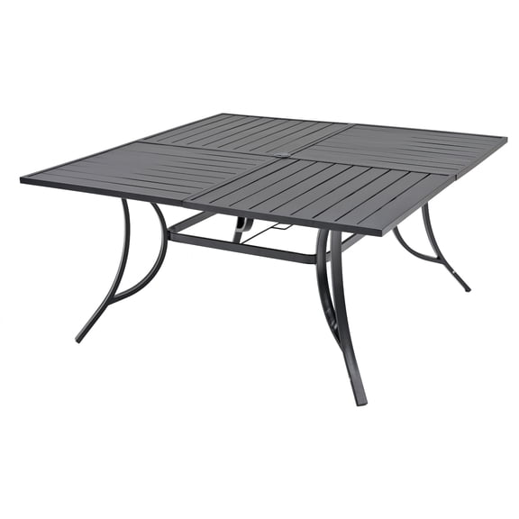 8-Person Patio Dining Table for Outdoor Garden Poolside Lawn