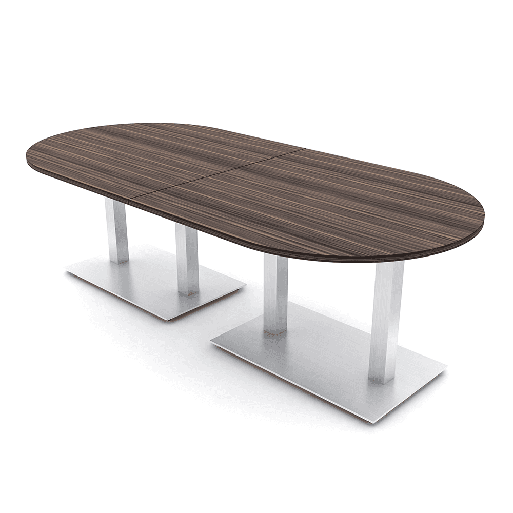 8 Person Racetrack Conference Table Metal Bases Electrical Modules ...