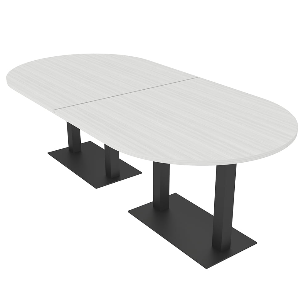 8 Person Racetrack Conference Table Metal Bases Electrical Modules ...