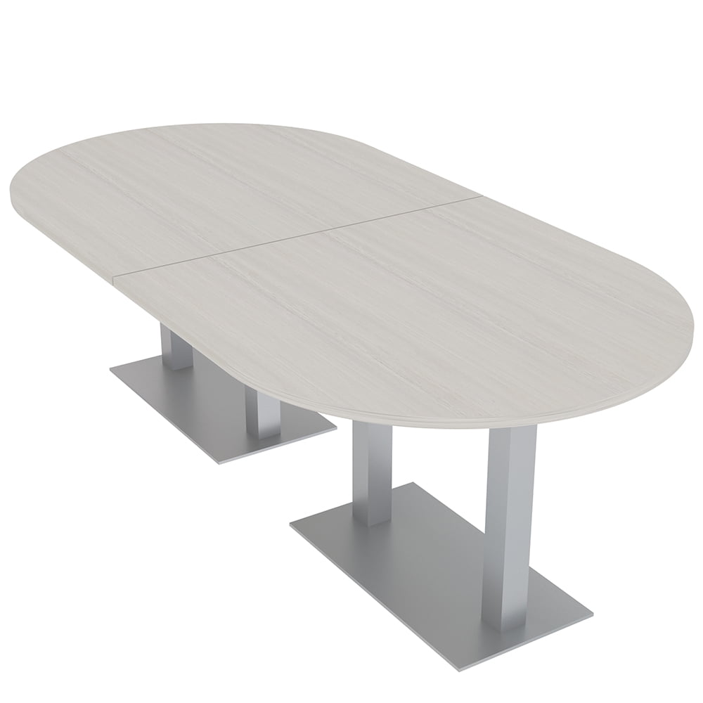 8 Person Racetrack Conference Table Metal Bases Electrical Modules ...