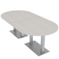 thumbnail image 1 of 8 Person Racetrack Conference Table Metal Bases Electrical Modules, 1 of 5