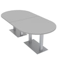 thumbnail image 1 of 8 Person Racetrack Conference Table Metal Bases Electrical Modules, 1 of 5