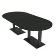 thumbnail image 1 of 8 Person Racetrack Conference Table Metal Bases Electrical Modules, 1 of 5