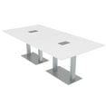 thumbnail image 1 of 8 Person Rectangular Conference Table Metal Bases Power And Data Units, 1 of 7