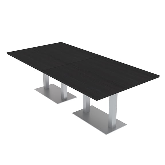 8 Person Rectangular Conference Table Metal Bases Power And Data Units