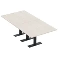 thumbnail image 1 of 8 Person Rectangular Conference Table Metal T Bases Electrical Modules, 1 of 6