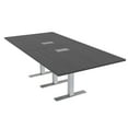 thumbnail image 1 of 8 Person Rectangular Conference Table Metal T Bases Electrical Modules, 1 of 8