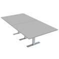 thumbnail image 1 of 8 Person Rectangular Conference Table Metal T Bases Electrical Modules, 1 of 6