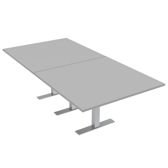 8 Person Rectangular Conference Table Metal T Bases Electrical Modules