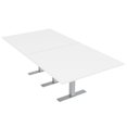 thumbnail image 1 of 8 Person Rectangular Conference Table Metal T Bases Electrical Modules, 1 of 6