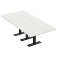 thumbnail image 1 of 8 Person Rectangular Conference Table Metal T Bases Electrical Modules, 1 of 6