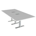 thumbnail image 1 of 8 Person Rectangular Conference Table Metal T Bases Electrical Modules, 1 of 8