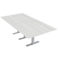 thumbnail image 1 of 8 Person Rectangular Conference Table Metal T Bases Electrical Modules, 1 of 6