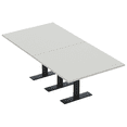 thumbnail image 1 of 8 Person Rectangular Conference Table Metal T Bases Electrical Modules, 1 of 6