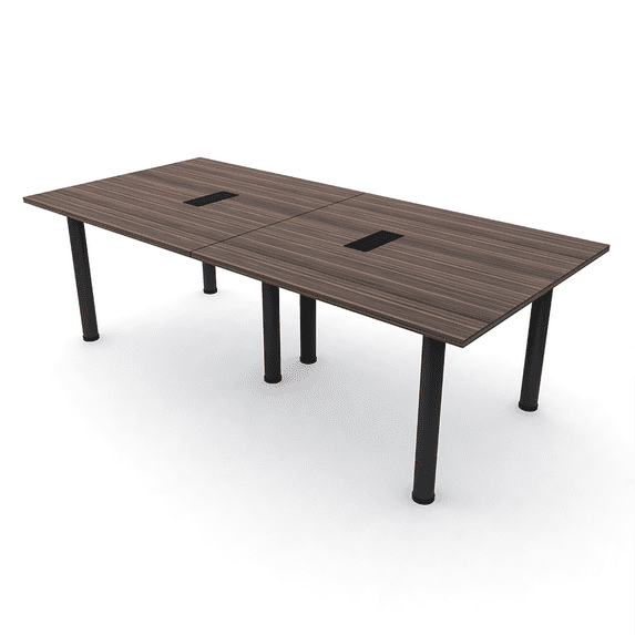 8 Person Rectangular Conference Table Post Legs Power And Data