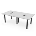 thumbnail image 1 of 8 Person Rectangular Conference Table  Post Legs Power And Data, 1 of 7