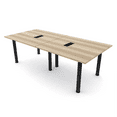 thumbnail image 1 of 8 Person Rectangular Conference Table  Post Legs Power And Data, 1 of 7