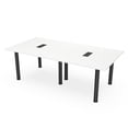 thumbnail image 1 of 8 Person Rectangular Conference Table  Post Legs Power And Data, 1 of 7