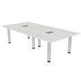 thumbnail image 1 of 8 Person Rectangular Conference Table Silver Post Legs Power And Data, 1 of 7