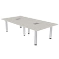 thumbnail image 1 of 8 Person Rectangular Conference Table Silver Post Legs Power And Data, 1 of 7