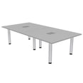 thumbnail image 1 of 8 Person Rectangular Conference Table Silver Post Legs Power And Data, 1 of 7