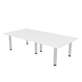 thumbnail image 1 of 8 Person Rectangular Conference Table Silver Post Legs Power And Data, 1 of 5