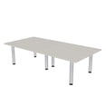 thumbnail image 1 of 8 Person Rectangular Conference Table Silver Post Legs Power And Data, 1 of 5