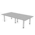 thumbnail image 1 of 8 Person Rectangular Conference Table Silver Post Legs Power And Data, 1 of 5