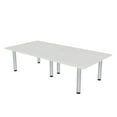 thumbnail image 1 of 8 Person Rectangular Conference Table Silver Post Legs Power And Data, 1 of 5