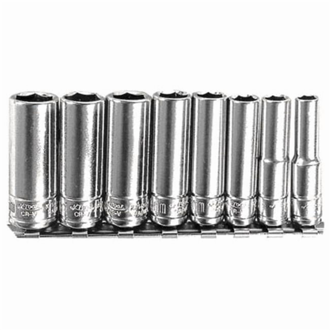 8 Piece 1/4 Inch Drive 6 Point Metric Deep Socket Set - Walmart.com
