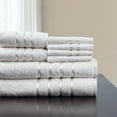 thumbnail image 1 of 8-Piece 100% Cotton Plush Bath Towel Set by Somerset Home, 1 of 2