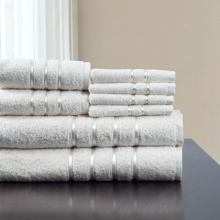 8-Piece 100% Cotton Plush Bath Towel Set by Somerset Home