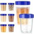 thumbnail image 1 of 8-Piece 4 Ounce Dressing Containers Set Leak Proof Salad Dressing Cups with Secure Lids Reusable Mini Food Storage ContainersforSalad Toppings Condiments and Meal Prep Portion Control, 1 of 9