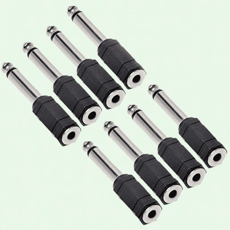Adattatore Jack Stereo 3.5mm Maschio A 6.3mm Femmina - 4 Pezzi, Convertitore Da 1/8 A 1/4 Per Audio