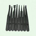 thumbnail image 1 of 8-Piece Antistatic Plastic Tweezers Set for Lab Work, Jewelry Making, Electronics Repair, 1 of 5