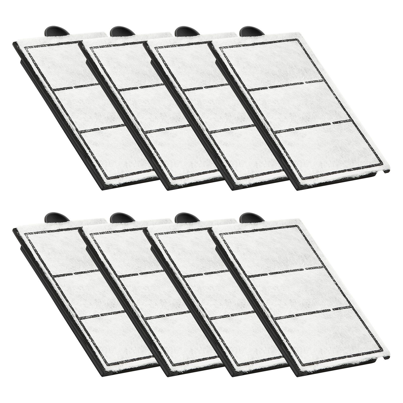 8-Piece Aquarium Filter Pad Replacement for 2.5/3 Gallon Tanks ...