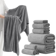Kebury 8 Piece Bath Towel Set, 2 Oversize Bath Towels, 2 Hand Towels, 4 Washclothes, Soft Towel Quick Dry Highly Absorbent Shower Bathroom Towels Set Hotel Coll