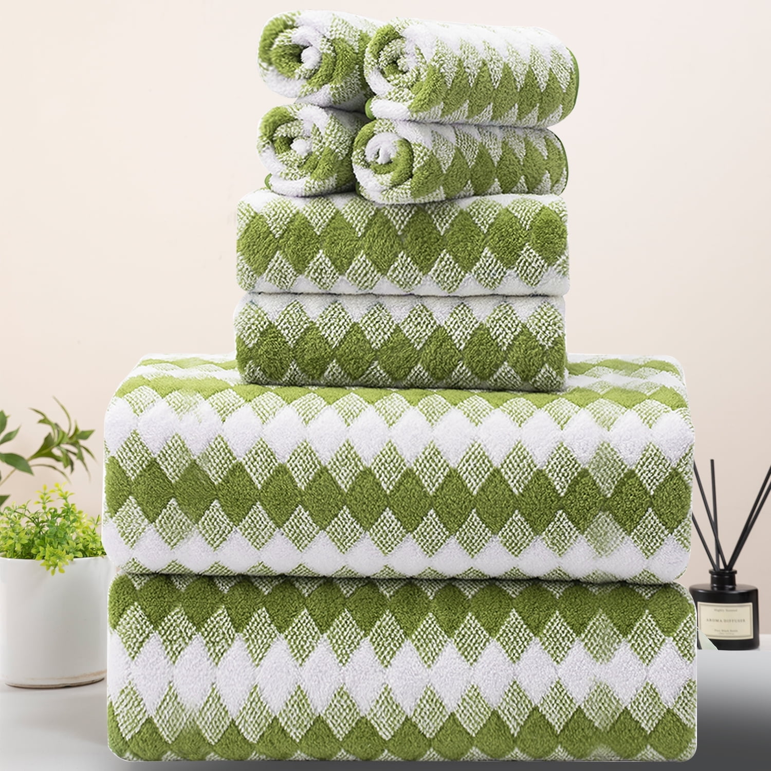 8 Piece Bathroom Towel Set |2 Oversized Large Bath Towels Sheet,2 Hand ...